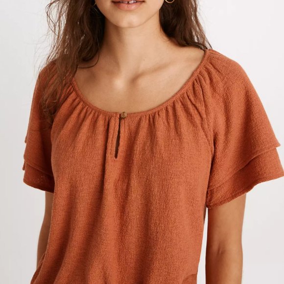 MADEWELL Texture & Thread | Tiered-Sleeve Top - Picture 3 of 9